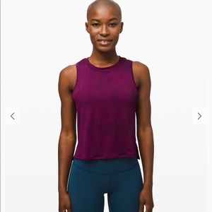 Lululemon Train to be Tank in purple tie dye